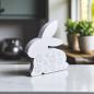 Preview: Hase Osterhase mit Blumen verziert Frühlingsdeko Tischdeko Raysin - Artikel-Nr. 1100023